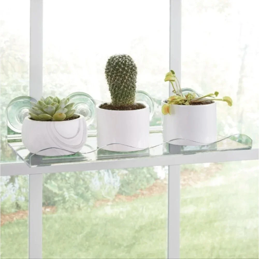 Plant Shelf Acrylic Clear Mainstays New In Box